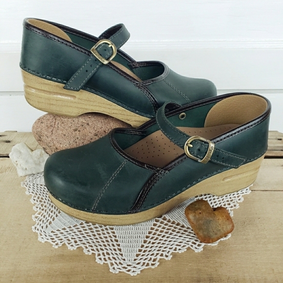 🌿Reserved for Ruthanne🌿Emerald Green Dansko Marcelle Mary Jane Cottage Boho 38 - Picture 12 of 12